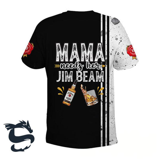 Mama Needs Her Jim Beam T-shirt - Santa Joker