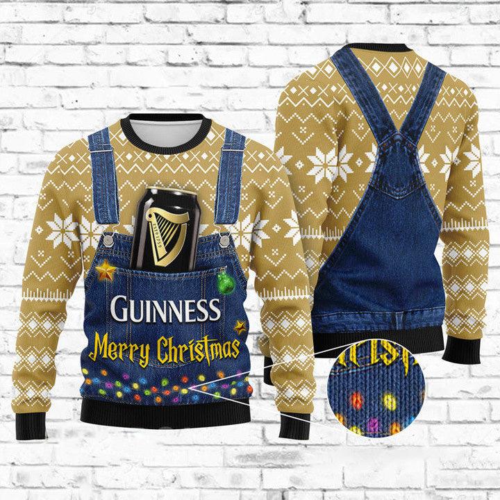 Merry Christmas Guinness Christmas Sweater - Santa Joker