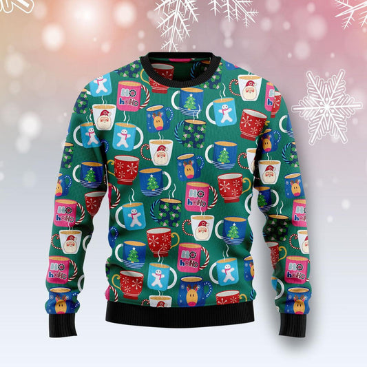 Merry Christmas Ho Ho Ho Mugs Cheerful Ugly Sweater - Santa Joker