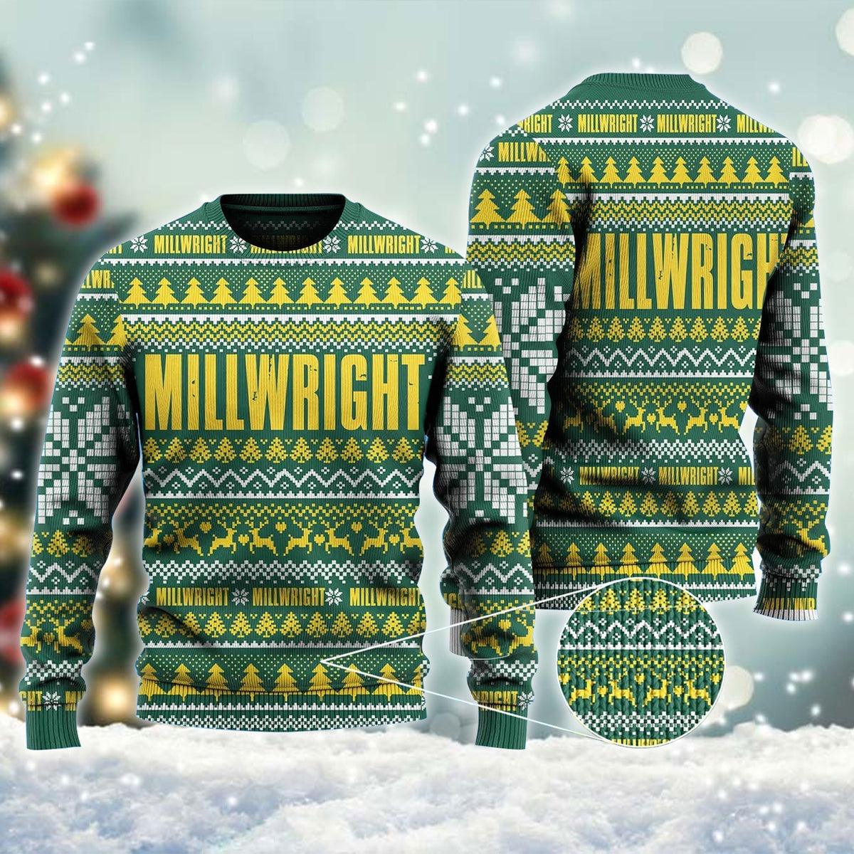 Merry Christmas Millwright Ugly Sweater - Santa Joker