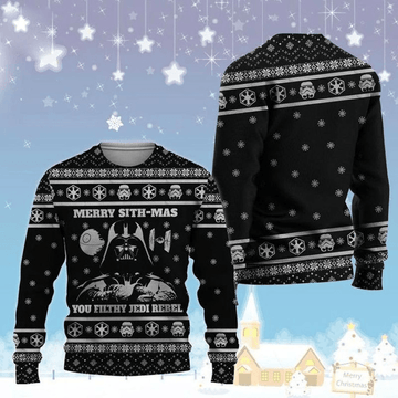 Merry Sith-Mas Darth Vader Christmas Sweater - Santa Joker