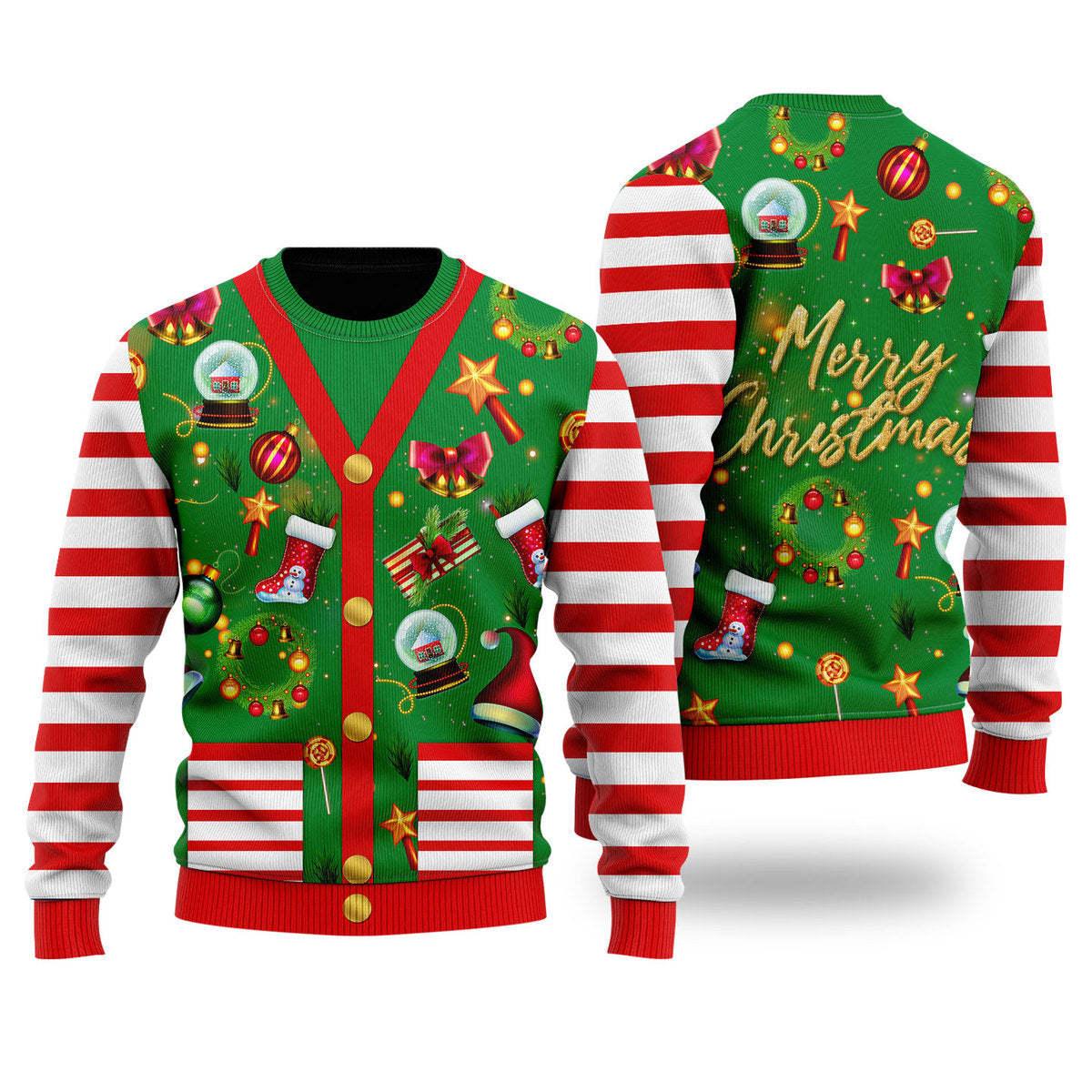 Merry Xmas Vibe Ugly Sweater - Santa Joker