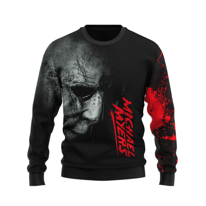Michael Myers Christmas Sweater - Santa Joker