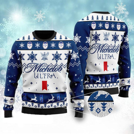Michelob Ultra Christmas Sweater - Santa Joker
