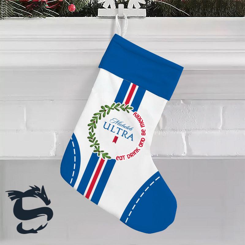 Michelob ULTRA Eat Drink And Be Merry Christmas Stockings - Santa Joker