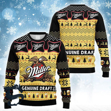 Miller Genuine Draft Christmas Ugly Sweater - Santa Joker
