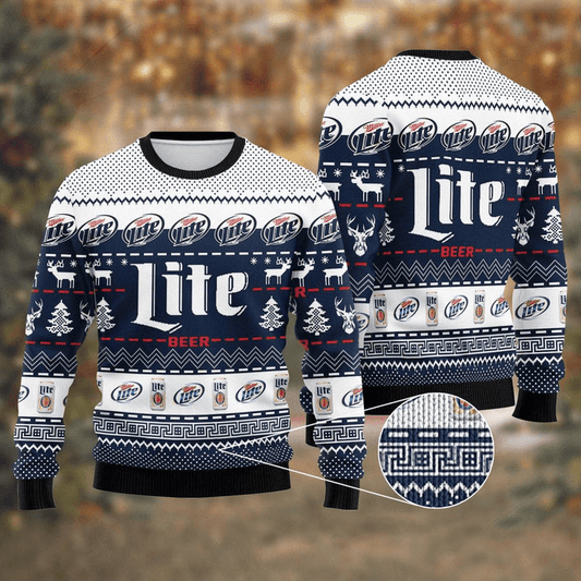 Miller Lite Christmas Sweater - Santa Joker