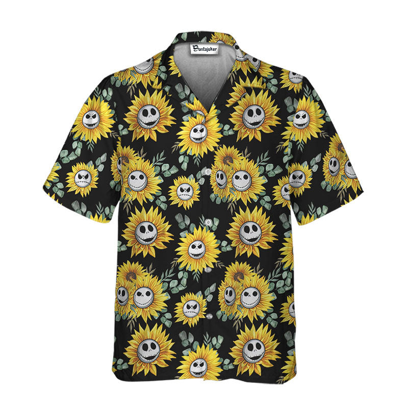 Jack Skellington Sunflower Hawaiian Shirt