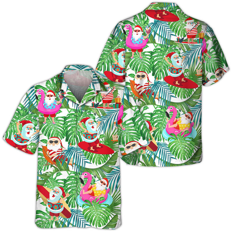 Santa Funny Tropical Hawaiian Shirt