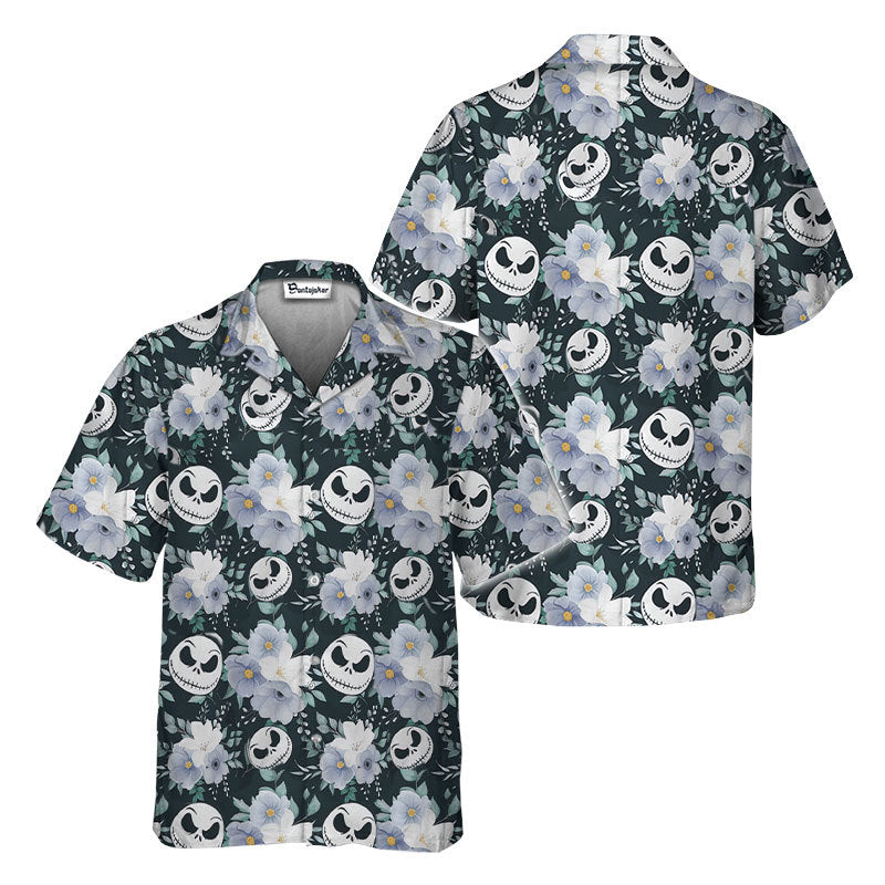 Floral Jack Skellington Hawaii Shirt