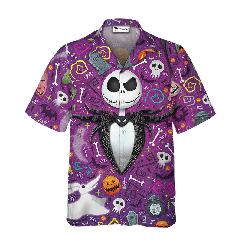 Jack Skellington Skull Hawaiian Shirt
