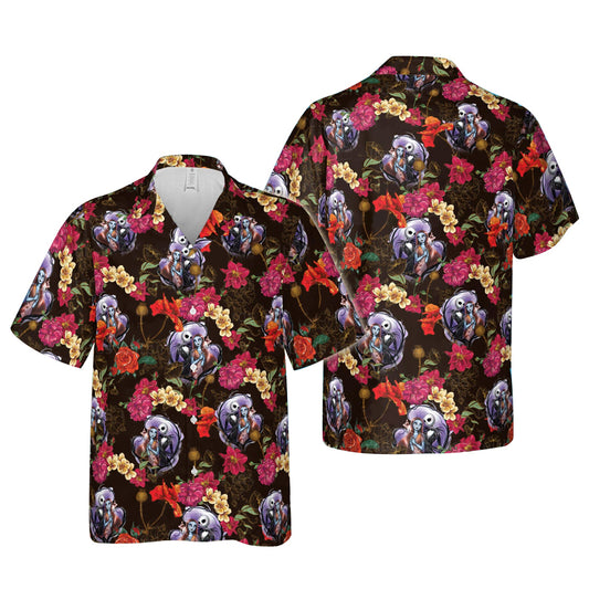 Jack And Sally Flower Hawaiian Shirt