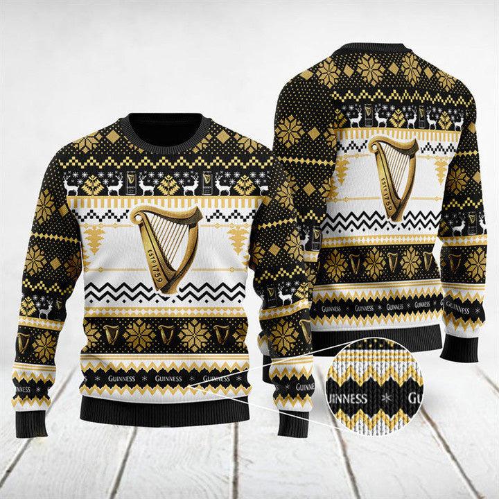 Modern Guinness Christmas Sweater - Santa Joker