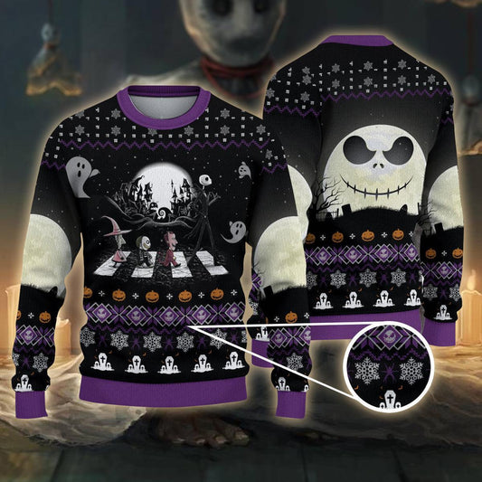 Nightmare Before Xmas Road Ugly Sweater - Santa Joker