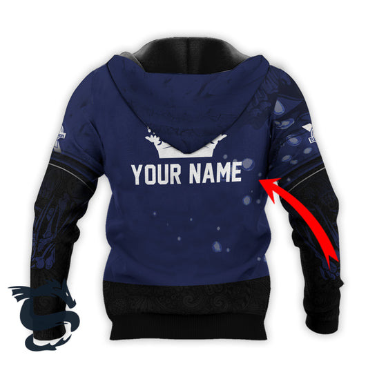 Personalized Pabst Blue Ribbon Deer Skull With Mushrooms Zip Hoodie