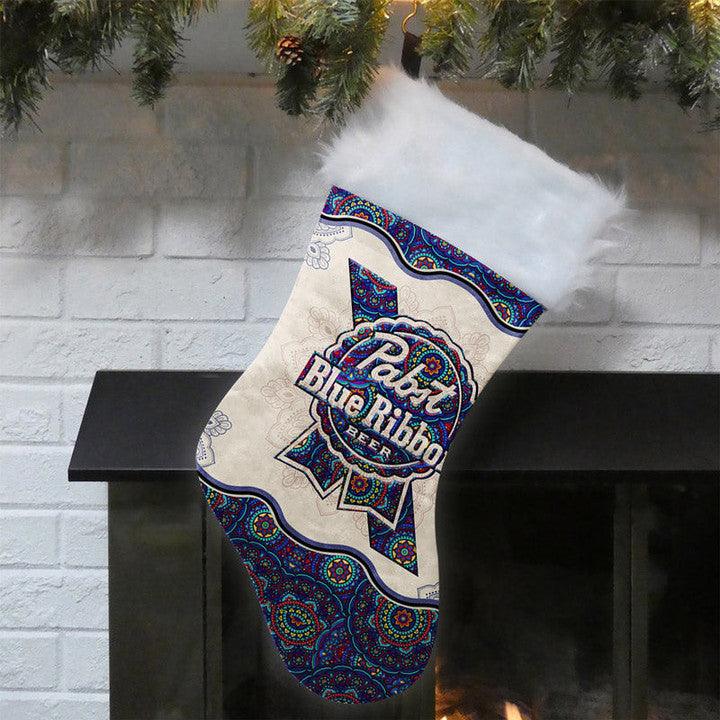 Pabst Blue Ribbon Christmas Stockings - Santa Joker