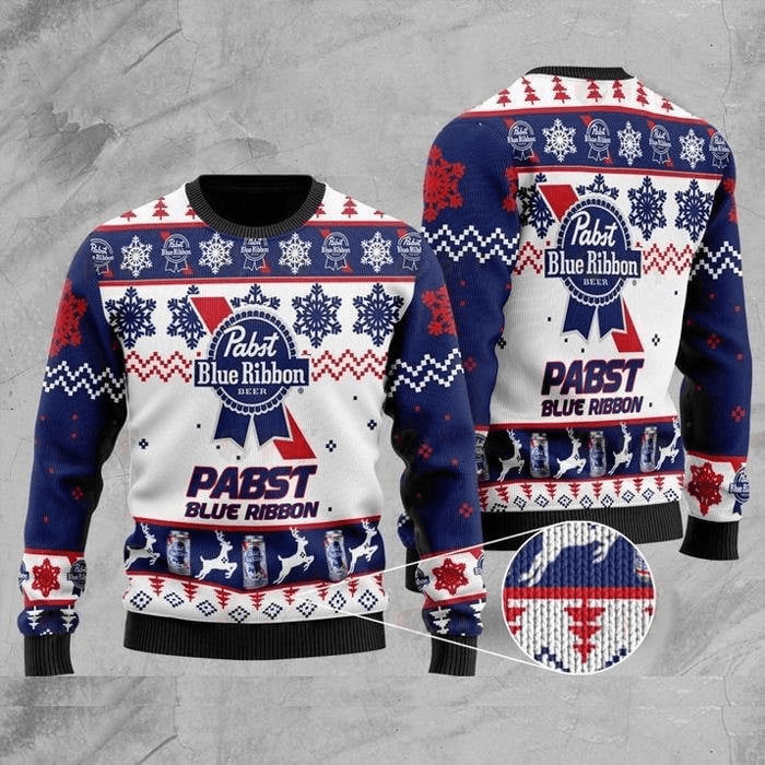 Pabst Blue Ribbon Christmas Sweater - Santa Joker