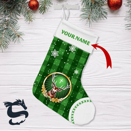 Personalised Jagermeister Deer Wine Christmas Stockings - Santa Joker