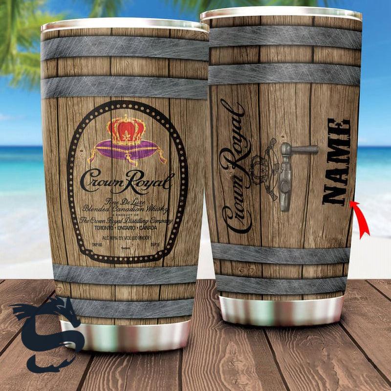 Personalized Barrel Crown Royal Whiskey Tumbler | Crow Royal Tumbler