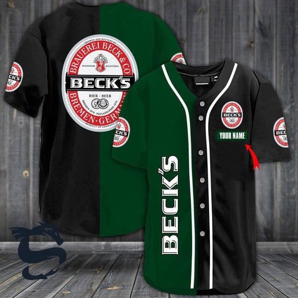 Personalized Beck's Beer Jersey Shirt - Santa Joker