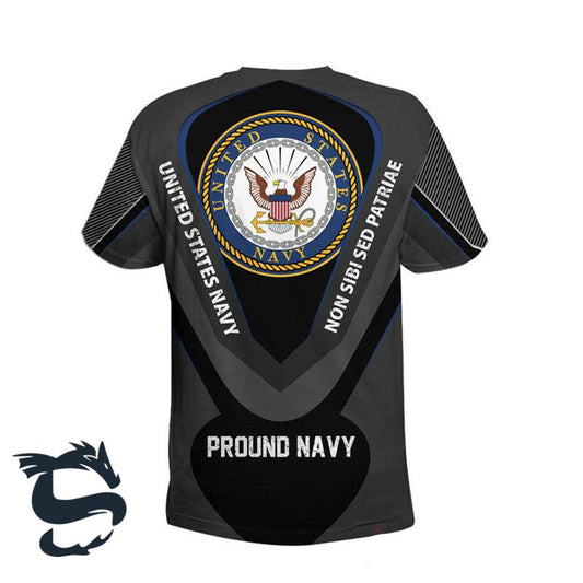 Personalized Black United States Navy T-shirt - Santa Joker