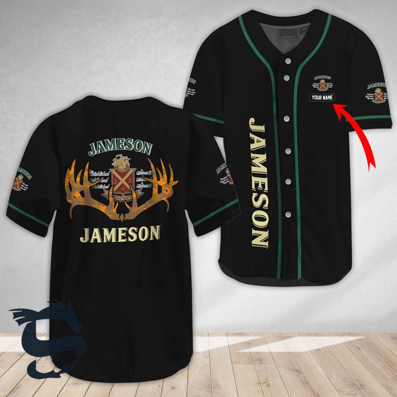Personalized Buck Horn Jameson Baseball Jersey - Santa Joker