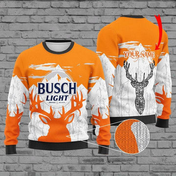 Personalized Busch Light Christmas Sweater - Santa Joker