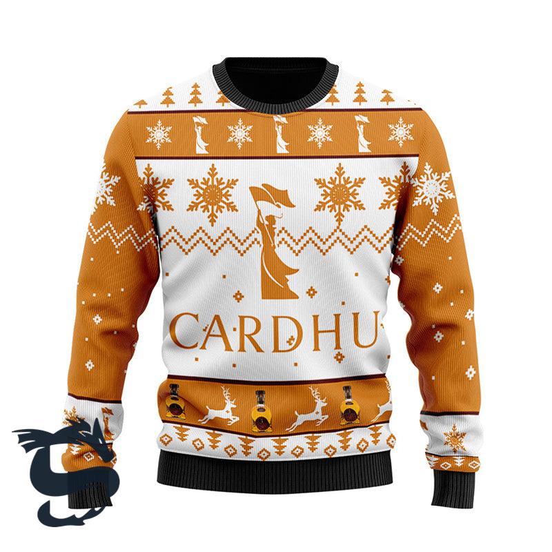Personalized Cardhu Whiskey Ugly Sweater - Santa Joker