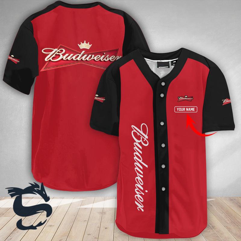 Personalized Classic Lover Budweiser Beer Baseball Jersey - Santa Joker