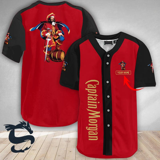 Personalized Classic Lover Captain Morgan Rum Baseball Jersey - Santa Joker