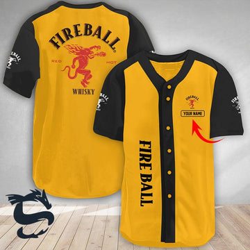 Personalized Classic Lover Fireball Whisky Baseball Jersey - Santa Joker