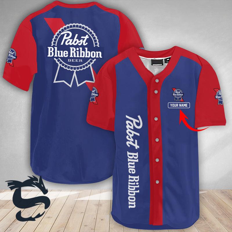 Personalized Classic Lover Pabst Blue Ribbon Beer Baseball Jersey - Santa Joker