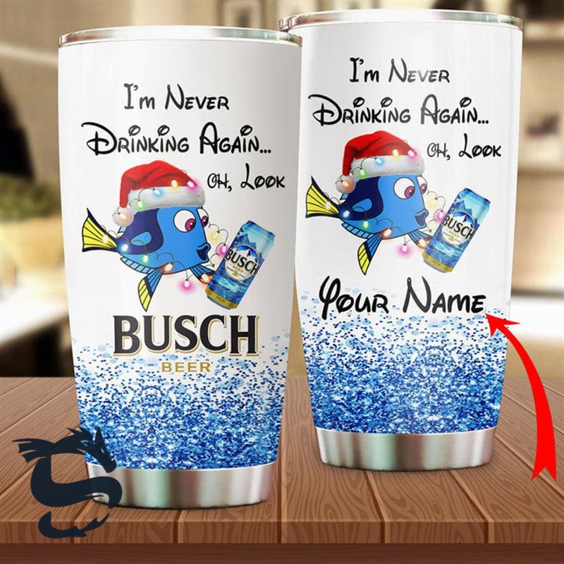 Personalized Cute Busch Beer Tumbler - Santa Joker
