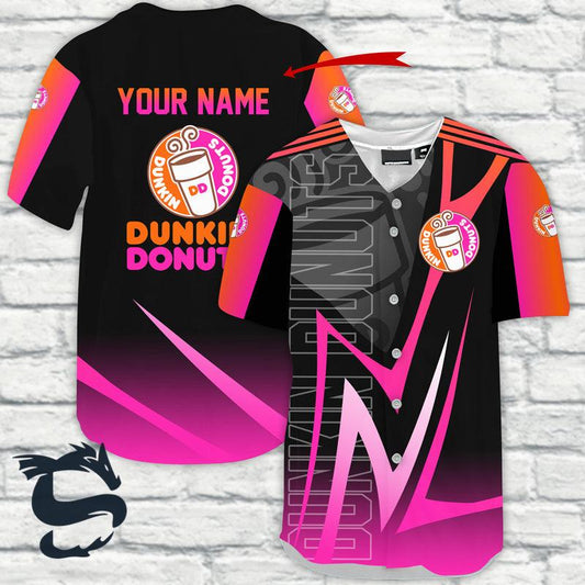 Personalized Dunkin' Donuts Esport Style Baseball Jersey - Santa Joker