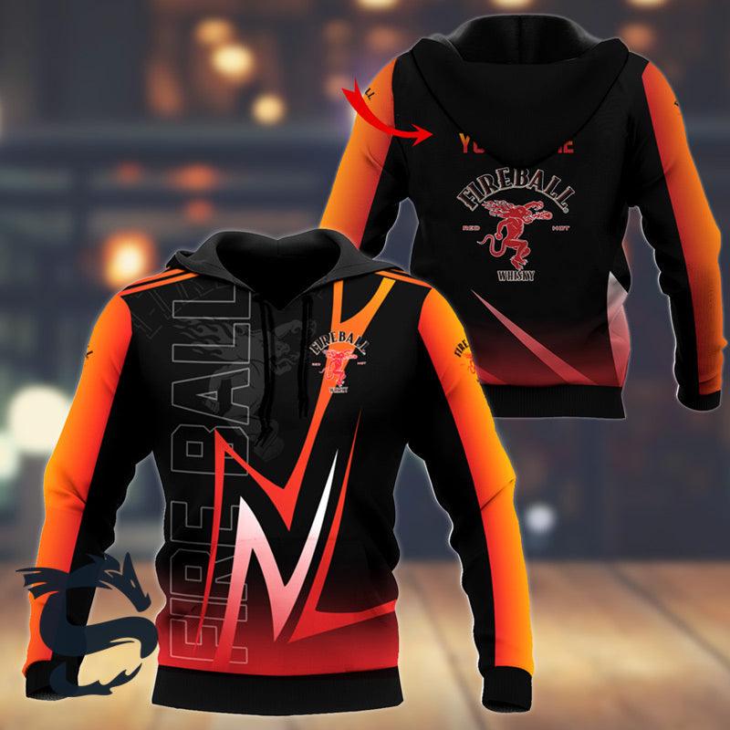 Personalized Fireball Whisky Esport Style Hoodie & Zip Hoodie - Santa Joker