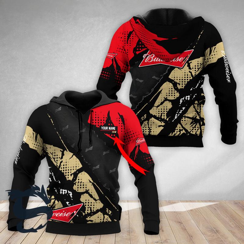 Personalized Halftone Budweiser Beer Hoodie & Zip Hoodie - Santa Joker