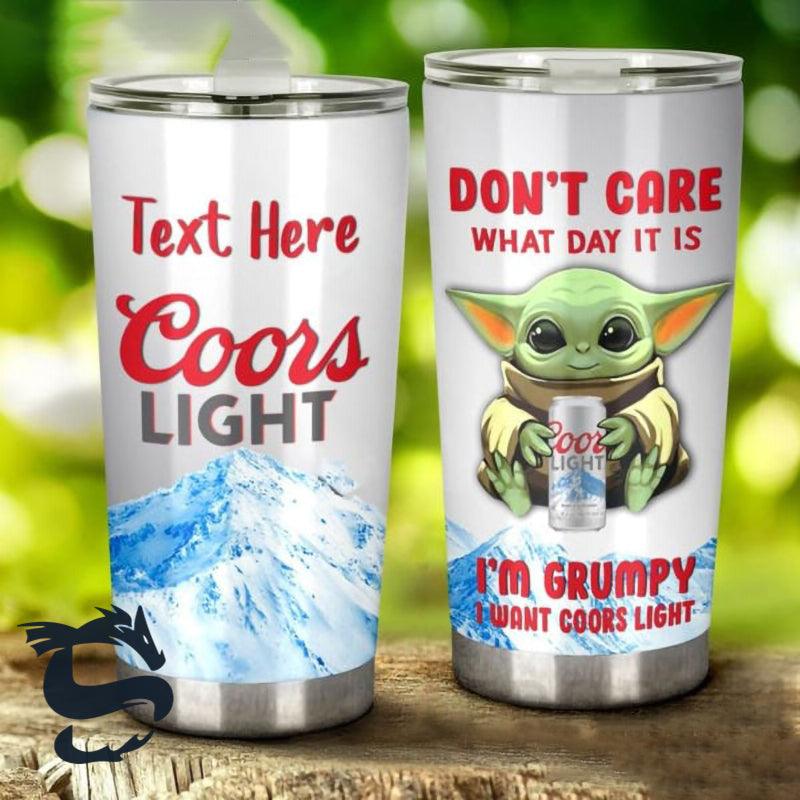 Personalized I Am Grumpy I Want Coors Light Tumbler - Santa Joker