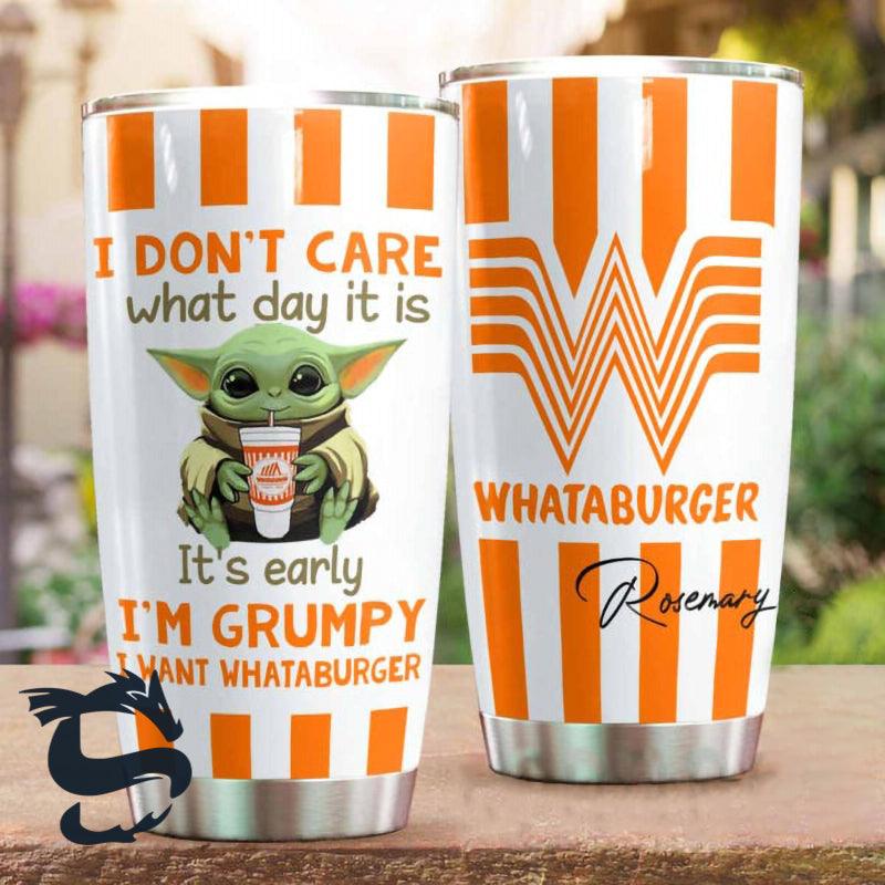 Personalized I Am Grumpy I Want Whataburger Tumbler - Santa Joker