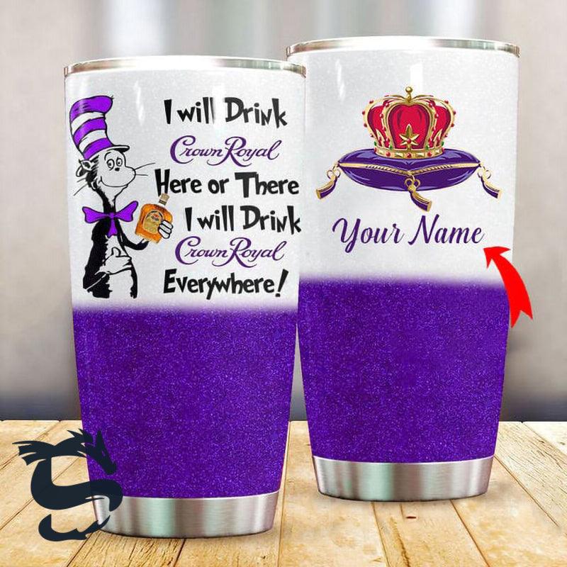 Personalized I Will Drink Crown Royal Stainless Steel Tumbler - Santa Joker