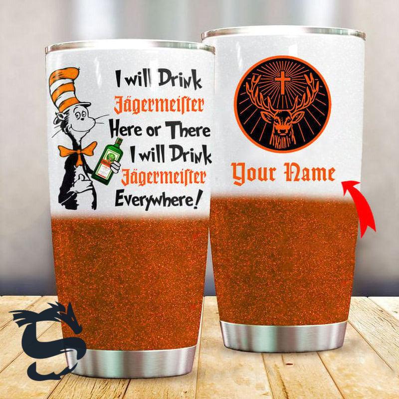 Personalized I Will Drink Jagermeister Stainless Steel Tumbler - Santa Joker