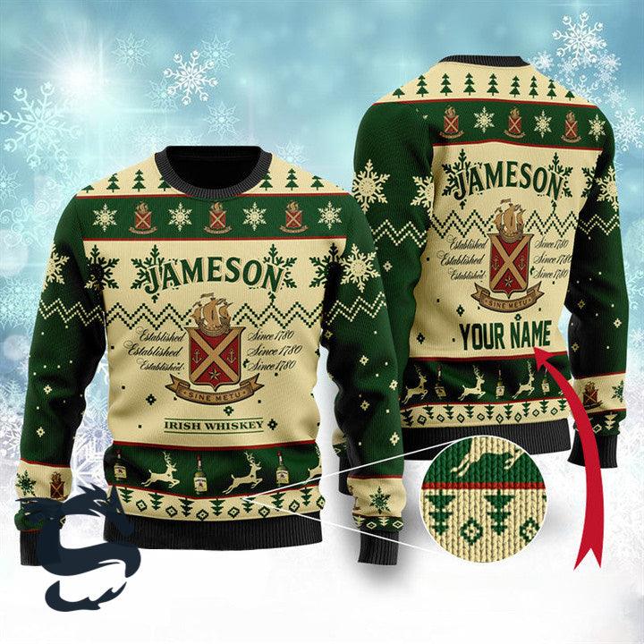 Personalized Jameson Irish Whiskey Sweater - Santa Joker