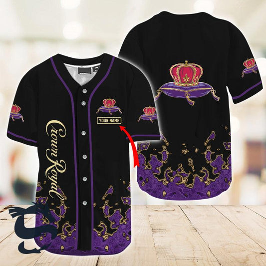 Personalized Liquid Abstract Crown Royal Baseball Jersey - Santa Joker