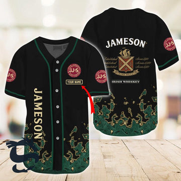 Personalized Liquid Abstract Jameson Whiskey Baseball Jersey - Santa Joker