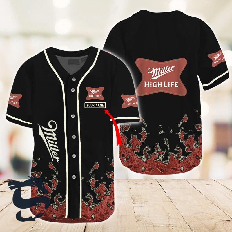 Personalized Liquid Abstract Miller High Life Baseball Jersey - Santa Joker