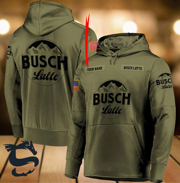 Personalized Military Green Busch Latte Hoodie & Zip Hoodie - Santa Joker