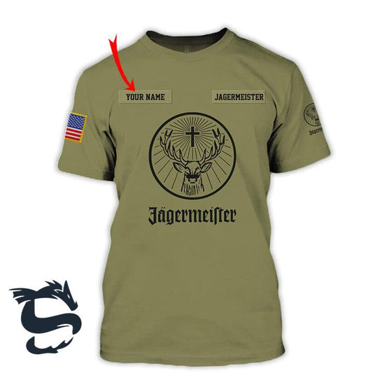 Personalized Military Green Jagermeister T-shirt - Santa Joker