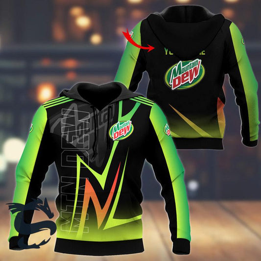 Personalized Mountain Dew Esport Style Hoodie & Zip Hoodie - Santa Joker