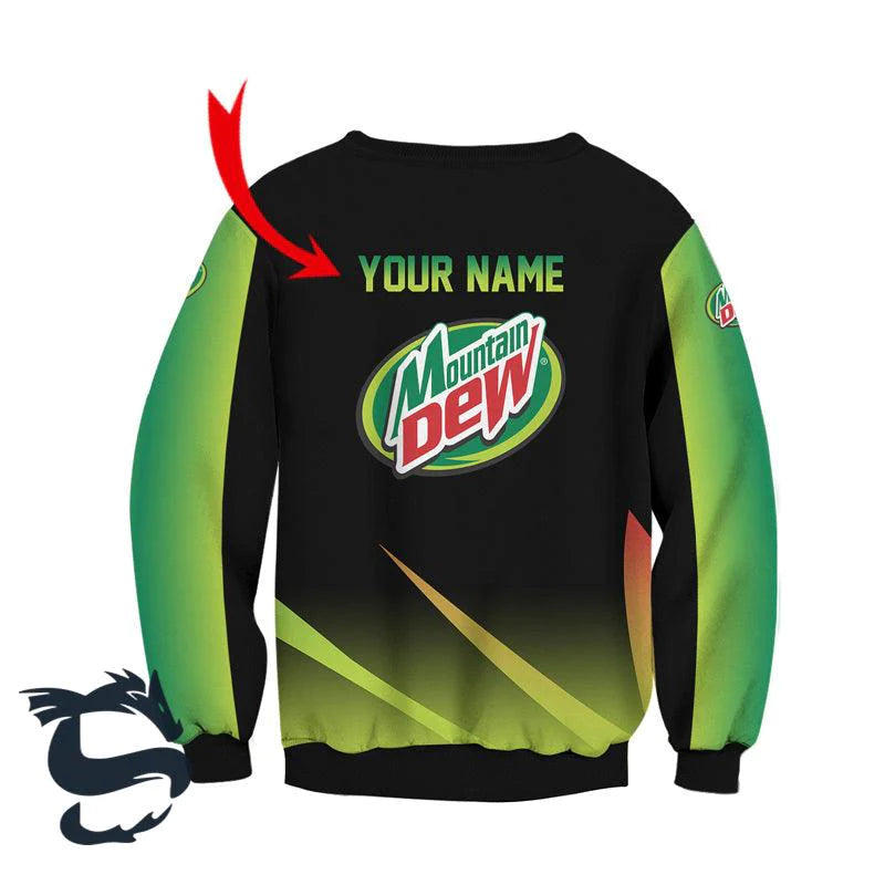 Personalized Mountain Dew Esport Style T-shirt & Fleece Sweatshirt - Santa Joker