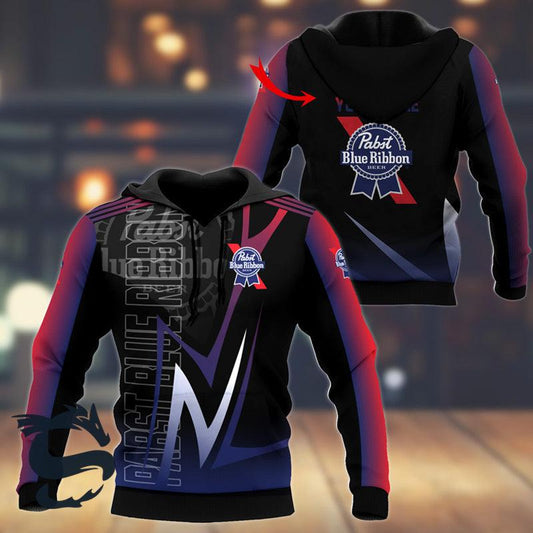 Personalized Pabst Blue Ribbon Esport Style Hoodie & Zip Hoodie - Santa Joker