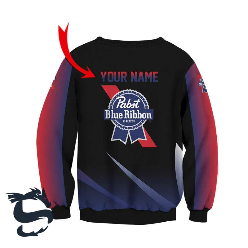 Personalized Pabst Blue Ribbon Esport Style T-shirt & Fleece Sweatshirt - Santa Joker